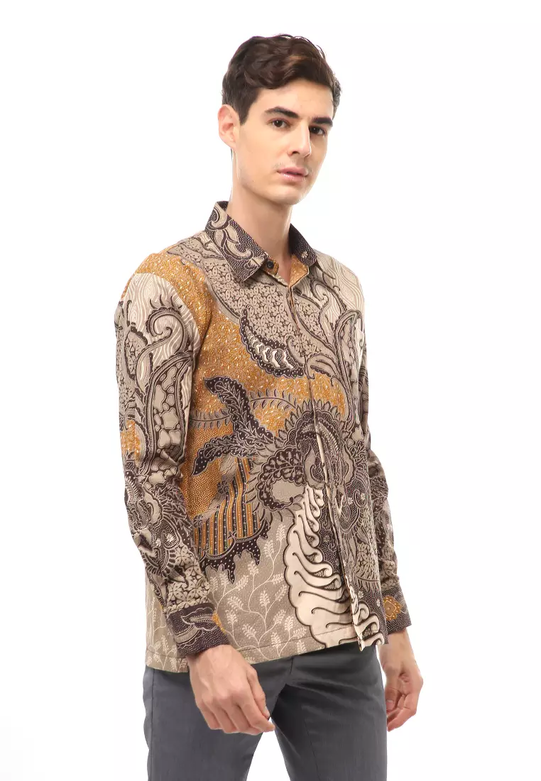 Kendrick Atasan Formal Kemeja Batik Pria Kresna Long Sleeve Material Cotton ORIGINAL