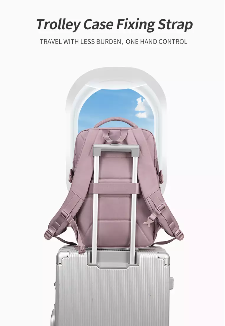 Multi Functional Business Travel USB Port Two Top Handle Backpack for Women