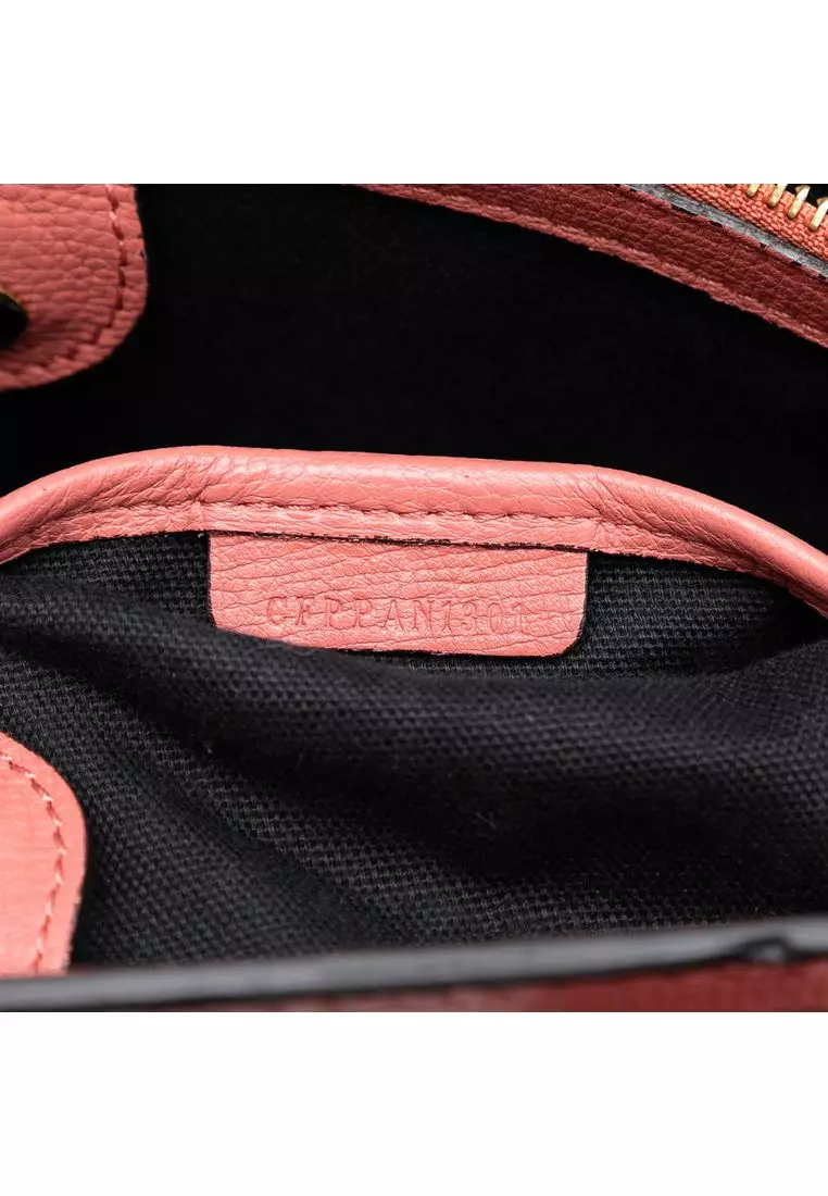 Pre-Loved Burberry Medium Bicolor Leather And House Check Banner Satchel