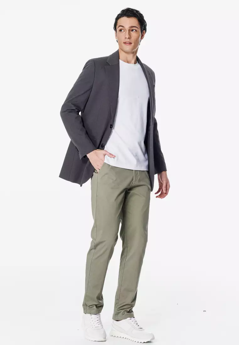 Dark Grey Cooling Stretch Knit Blazer