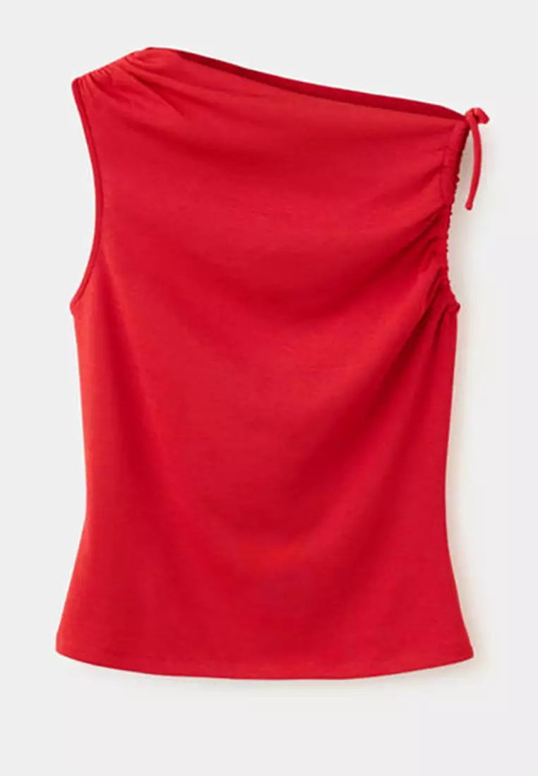 Asymmetric Ruched Top