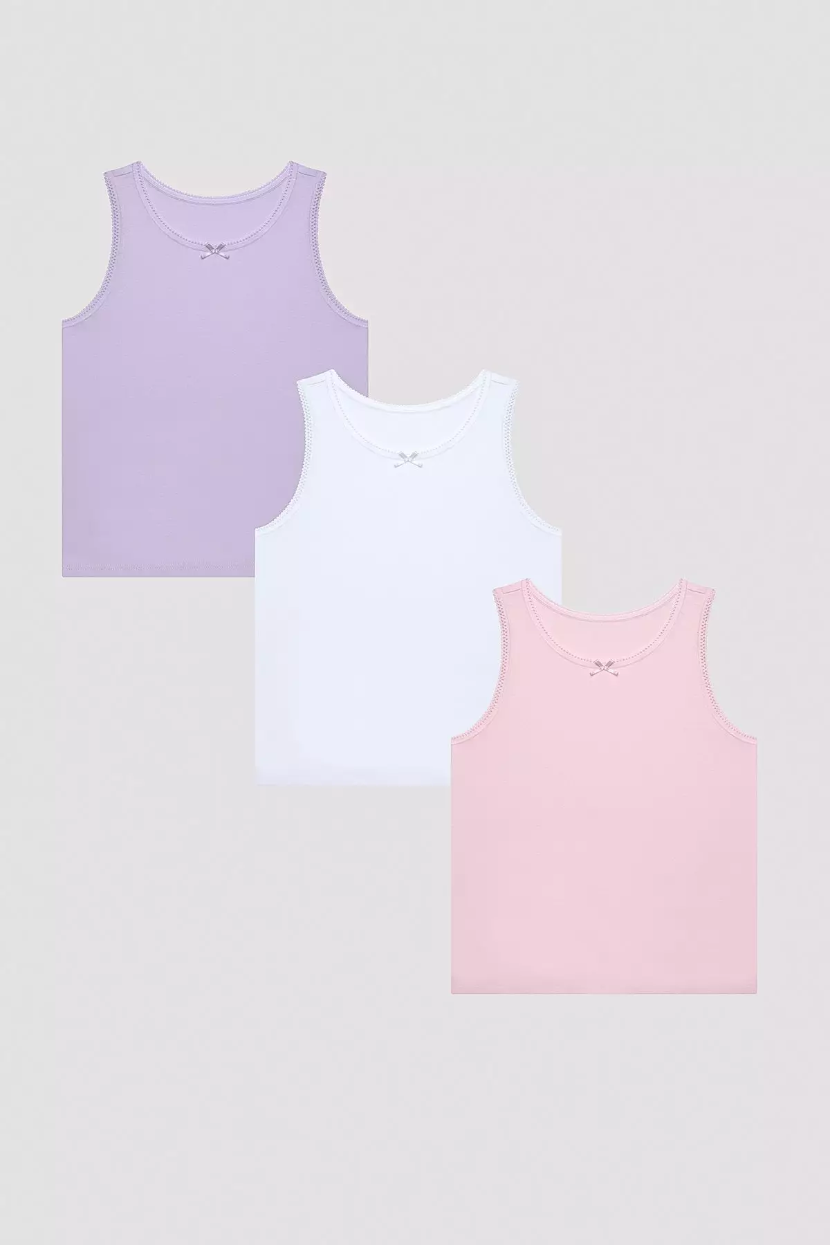 Girl's LPW Basic 3-Piece Multicolored Undershirt