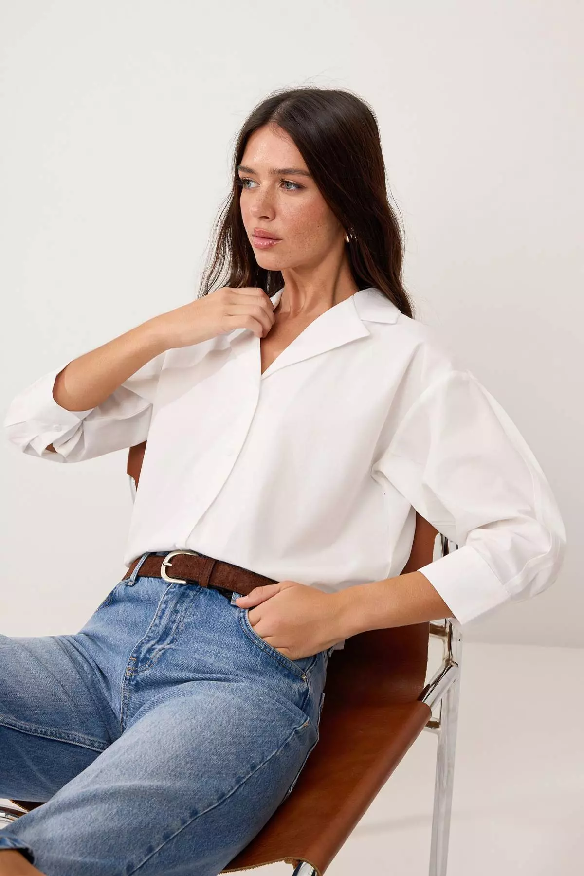 Wardrobe Essentials White 1% Cotton Shirt