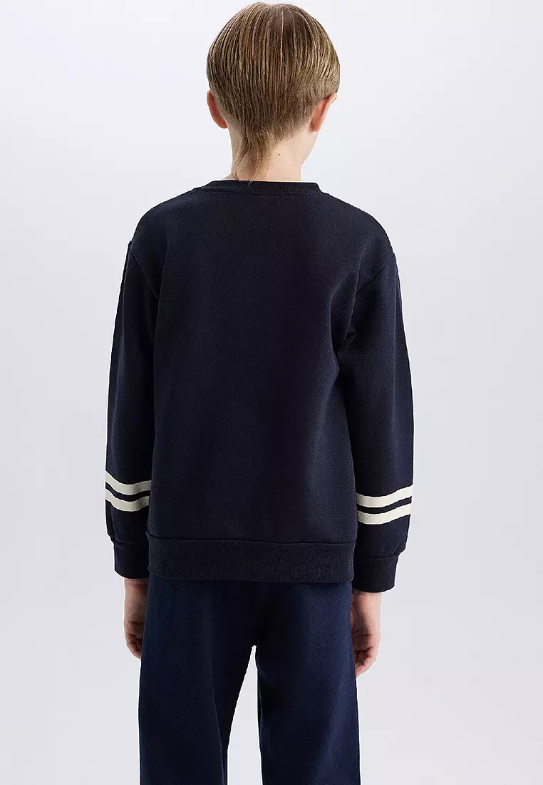 Crew Neck Printed Sweatshirt