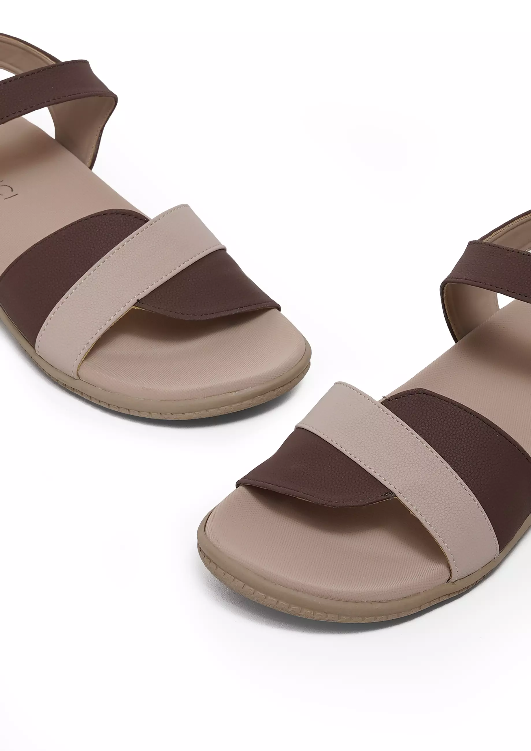 VIVI NICI - Agnia Sandal Wanita Teplek Downtown Brown