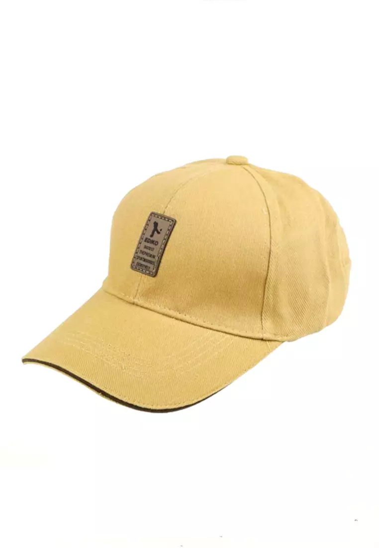 Drsh Topi Baseball Golf Pria & Wanita Logo Ediko Sport Fashion Resizable Strap Material Cotton ORIGINAL - Brown
