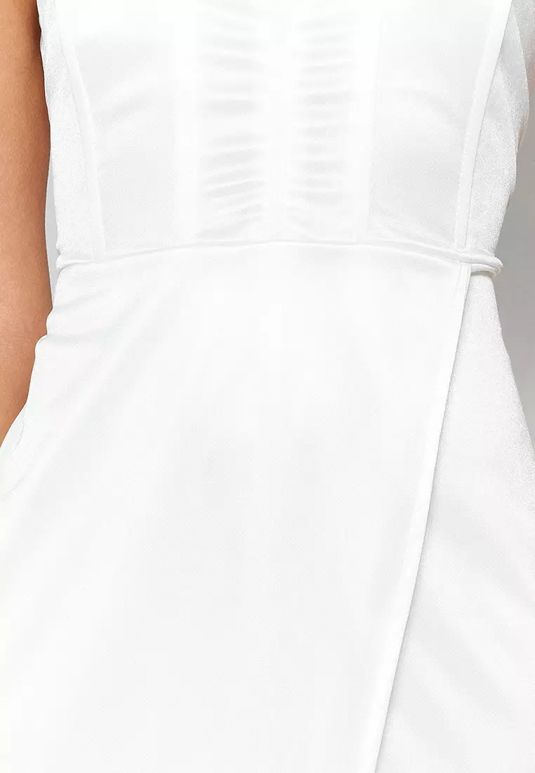 Jual Trendyol Pleated Evening & Prom Dress Original 2024 ZALORA