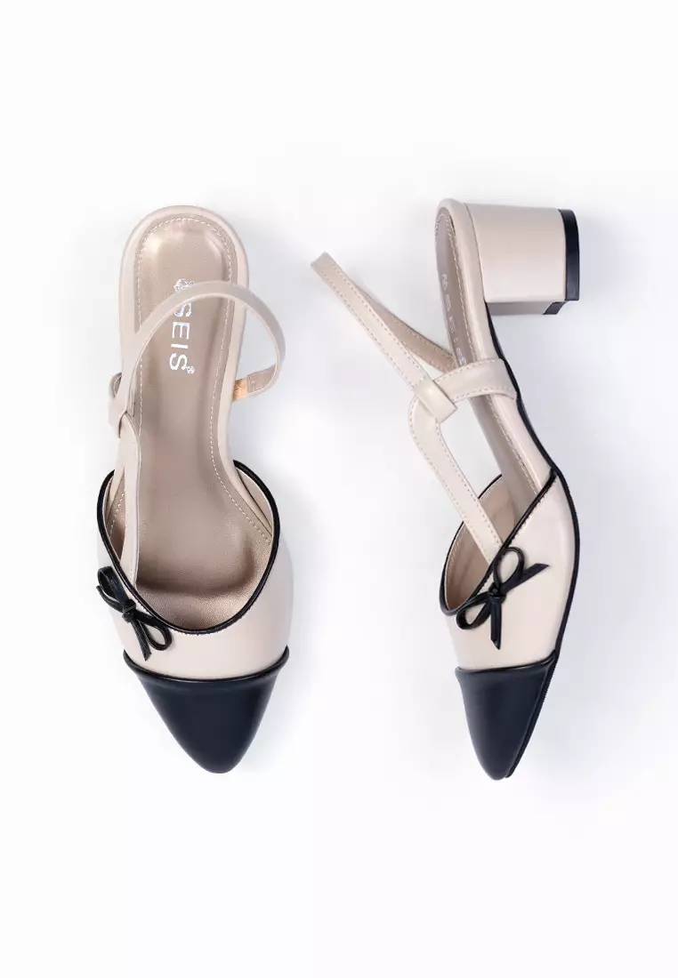 SEIS Lorys Mules Heels Wanita | Slingback Hak 5 cm