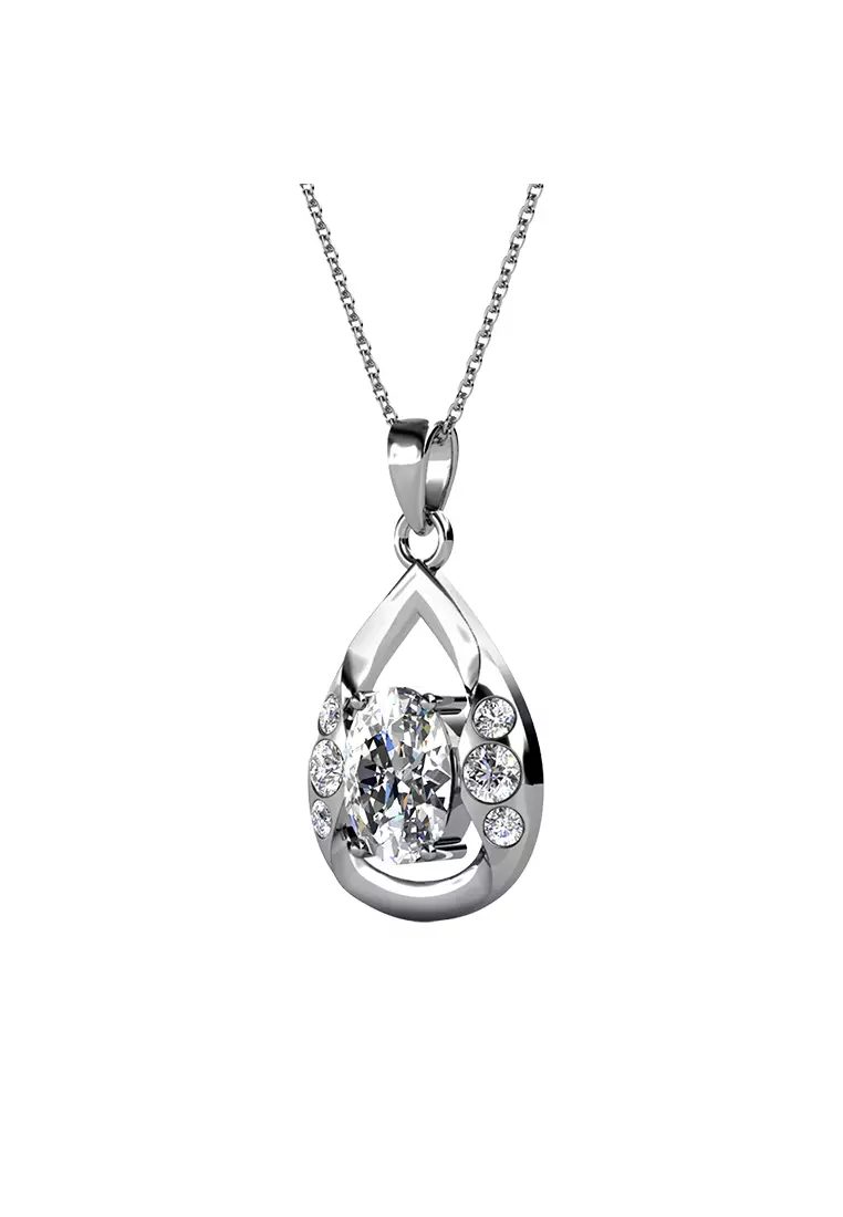 Arline Pendant WG - Kalung Crystal by Her Jewellery