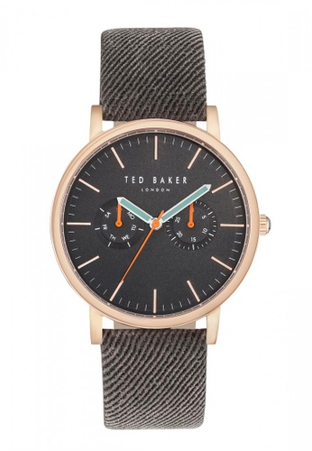 TED BAKER brown Ted Baker 40mm - Rose-Gold Tone Case, Brown Strap (10031499) TE856AC46KPPSG_1