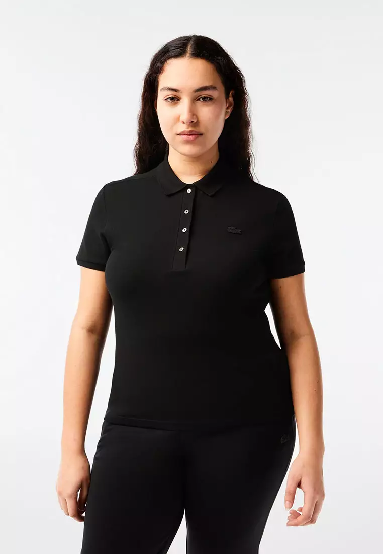 L.12.D Slim Fit Stretch Mini Piqué Polo Shirt