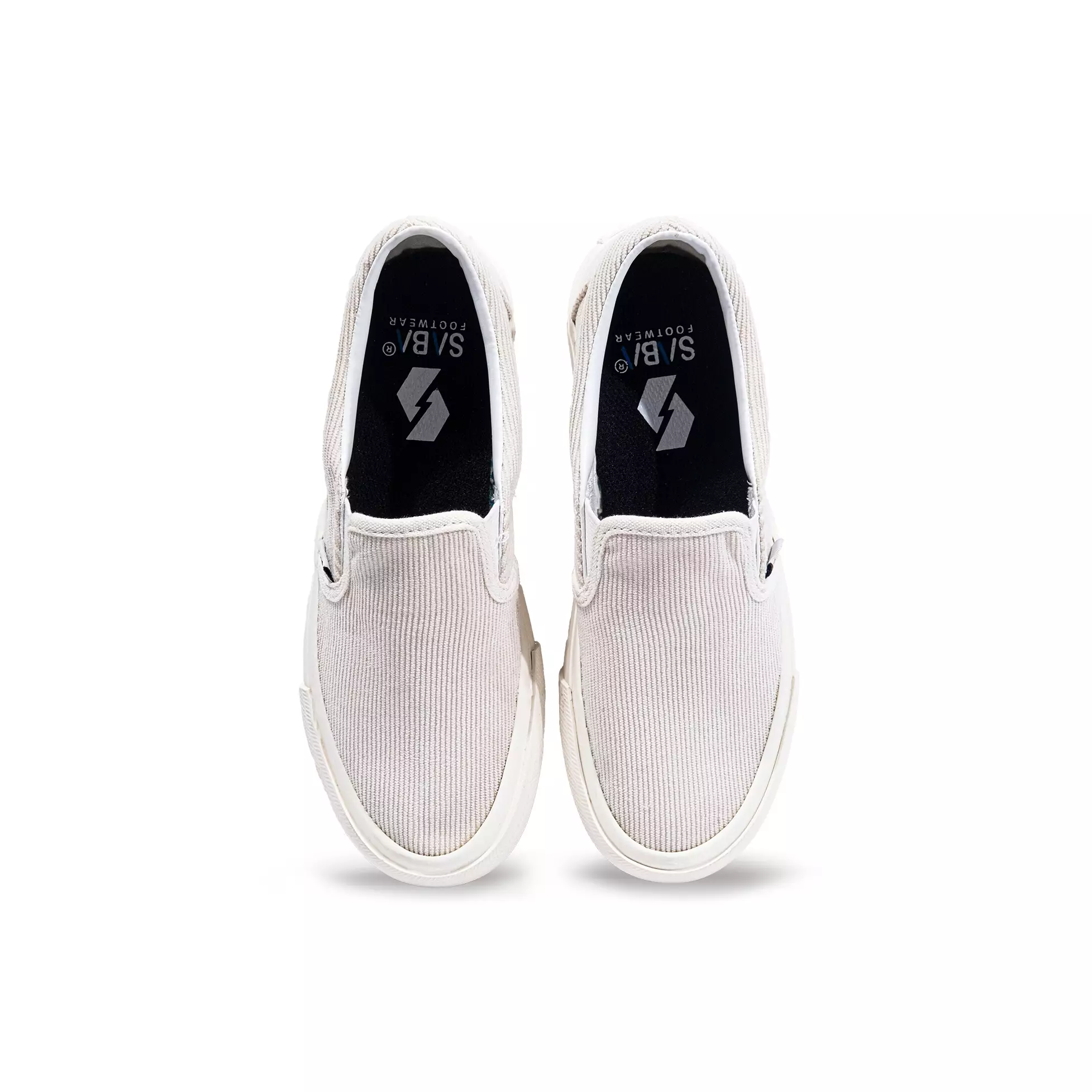 SABA Corduroy Slip On Off White - Sepatu Sneakers Casual Pria Wanita CRD 06
