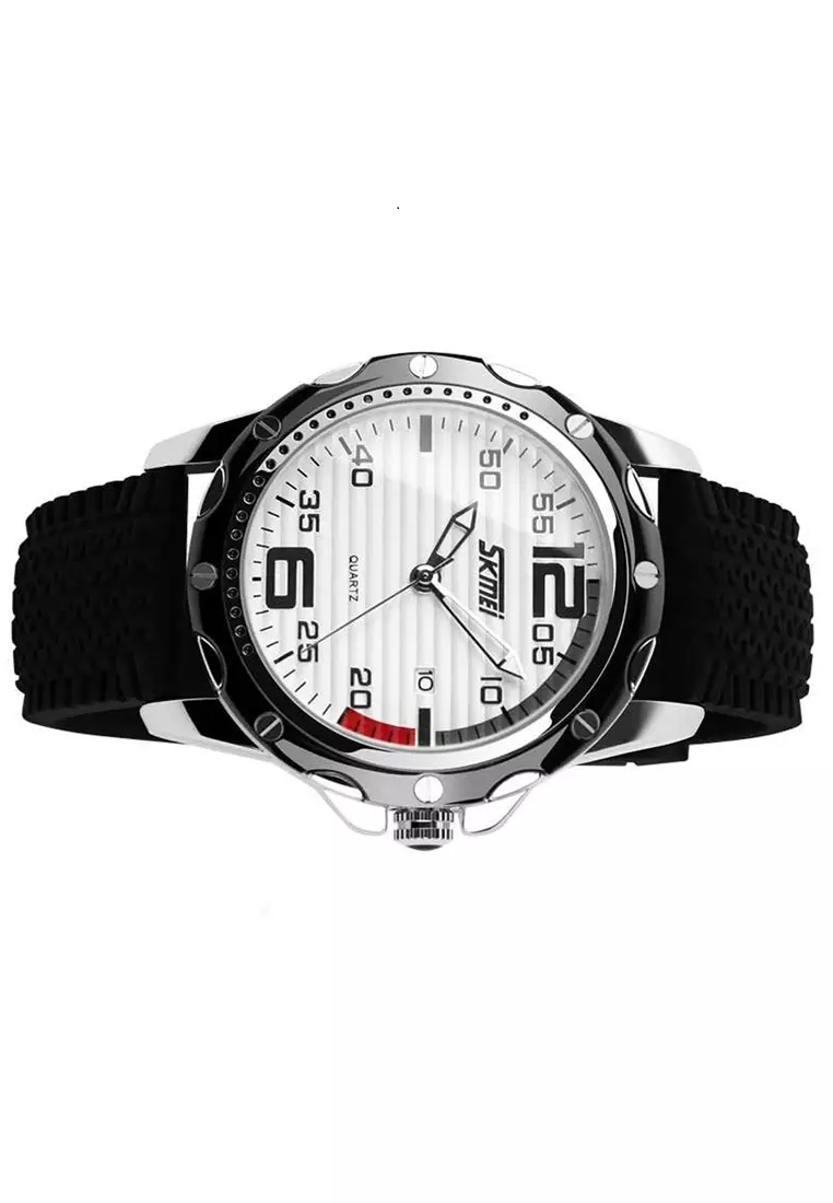 Jam Tangan Casual Analog Pria Waterproof Strap Tali Material Silicon DF17 ORIGINAL