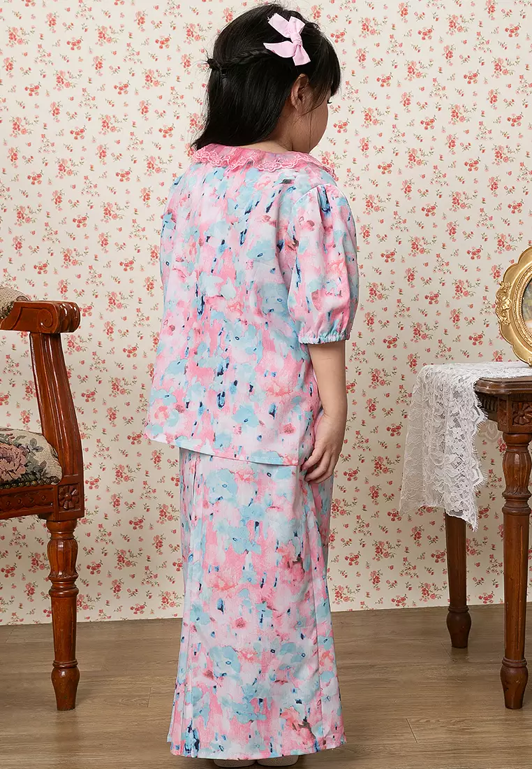 MINAH PUFF SLEEVE TOP WITH SKIRT SET