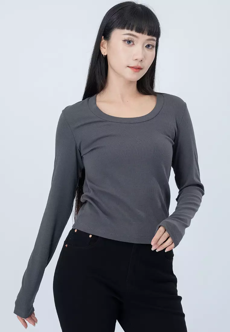 Cotton Round Neckline Basic Top