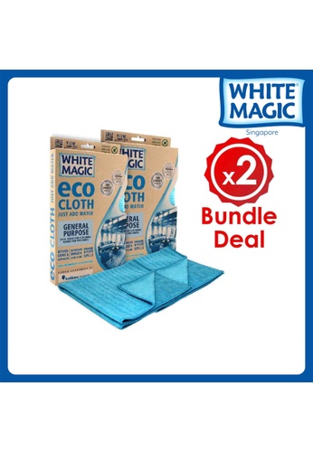 White Magic White Magic General Purpose Microfiber Cleaning Eco Cloth Bundle of 2 3F5B6ES4276D53GS_1