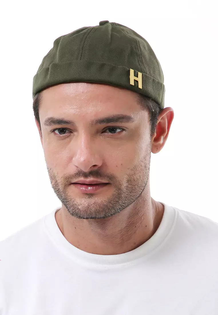Kai Topi Peci Miki Hat Polos Pria Wanita Uniqe Design Material Cotton ORIGINAL - Army