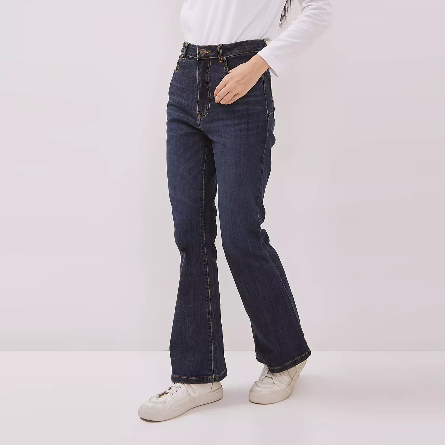 DUST Celana Vintage Cutbray Jeans Adisti Blue (D. 3832)