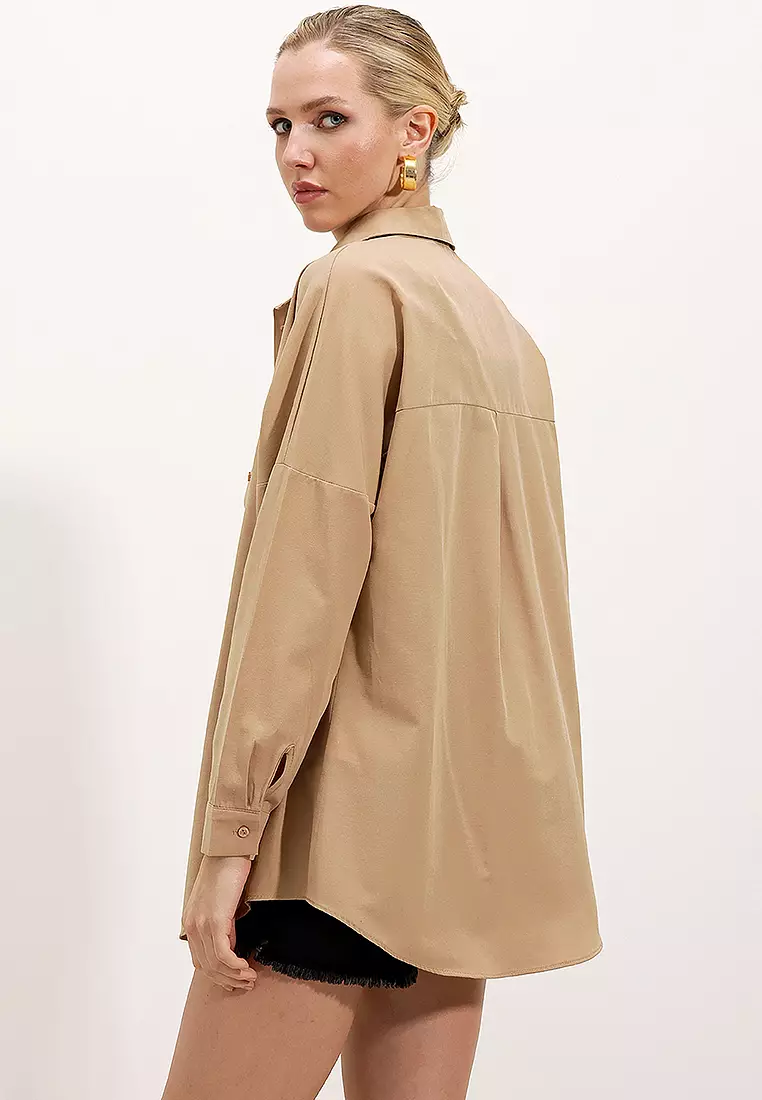 Oversized Long Basic Shirt