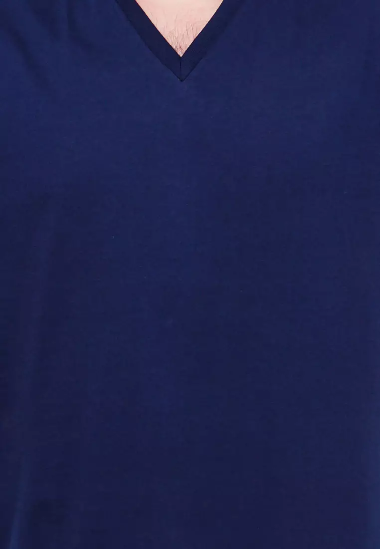 Buy Sunjoy Underwear V-Neck Shirt in Navy Blue (Bundle of 2) 2024 ...