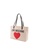 Moschino white MOSCHINO lady love MOSCHINO heart Canvas Tote Bag 73D37AC253EE05GS_2