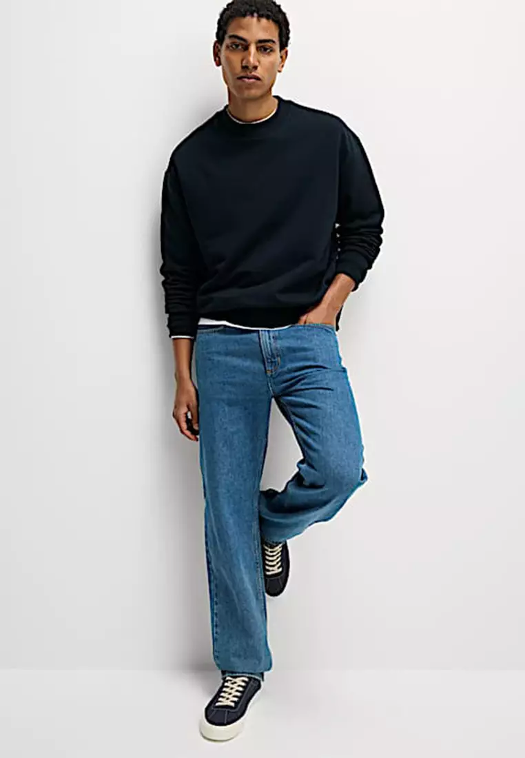 Oversized Cotton Rich Crew Neck Sweatshirt