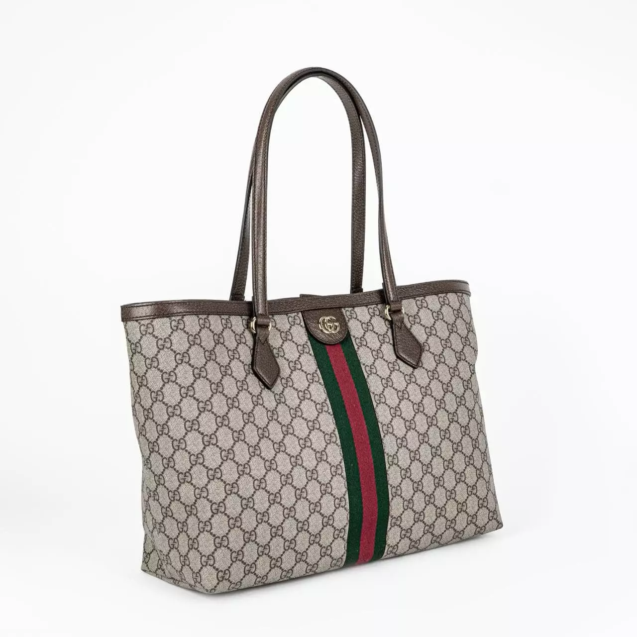 GG Ophidia Medium Tote Bag Beige Ebony