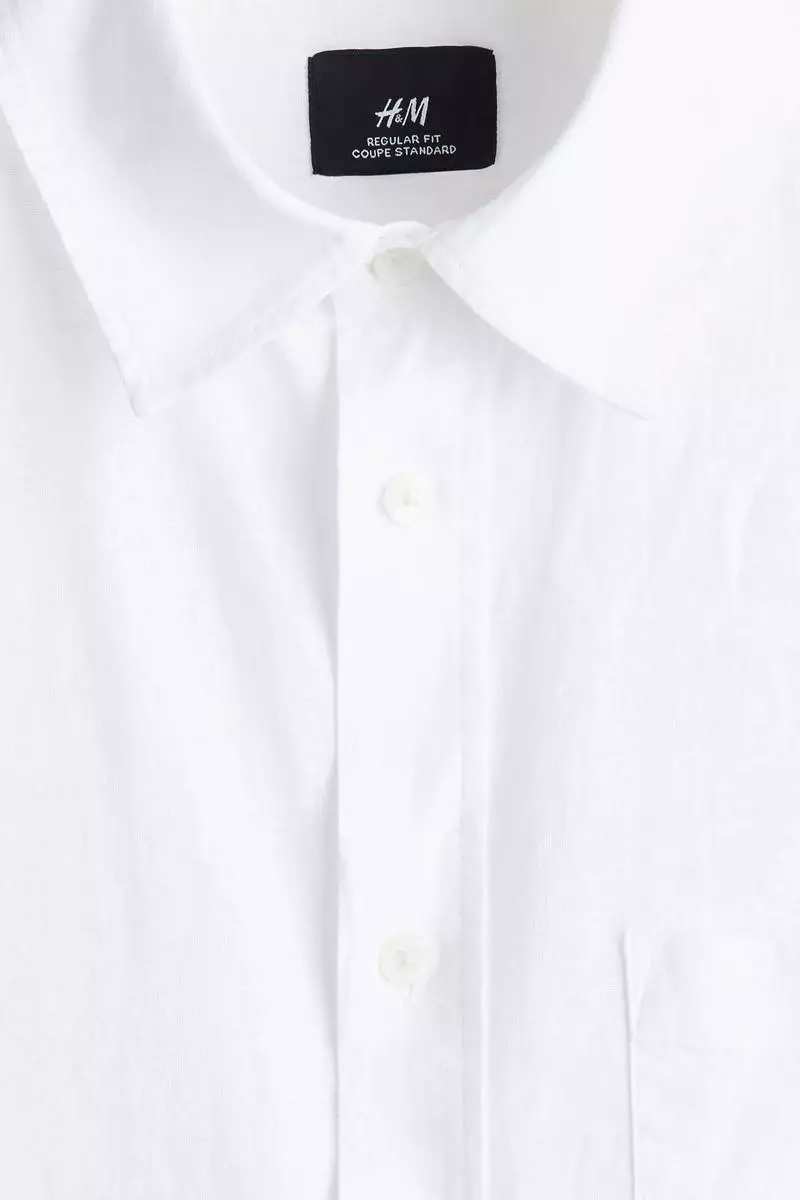 Regular Fit Linen-blend shirt