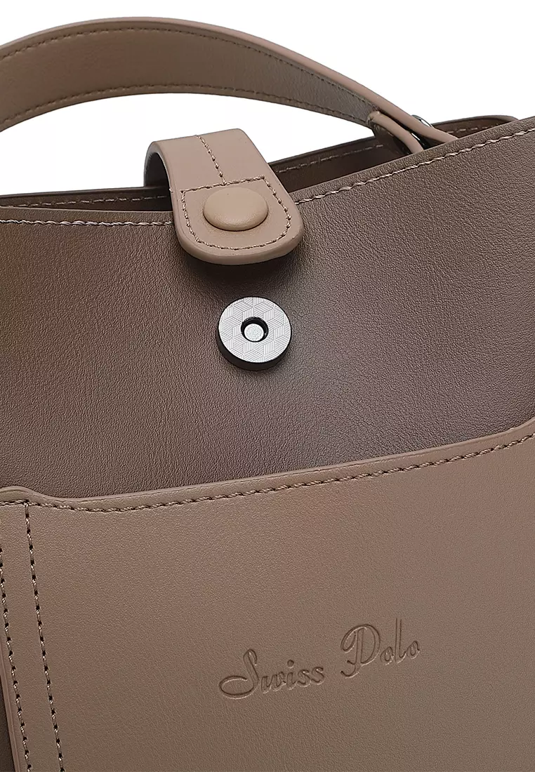 Women's Top Handle Bag / Sling Bag / Crossbody Bag - Coffee