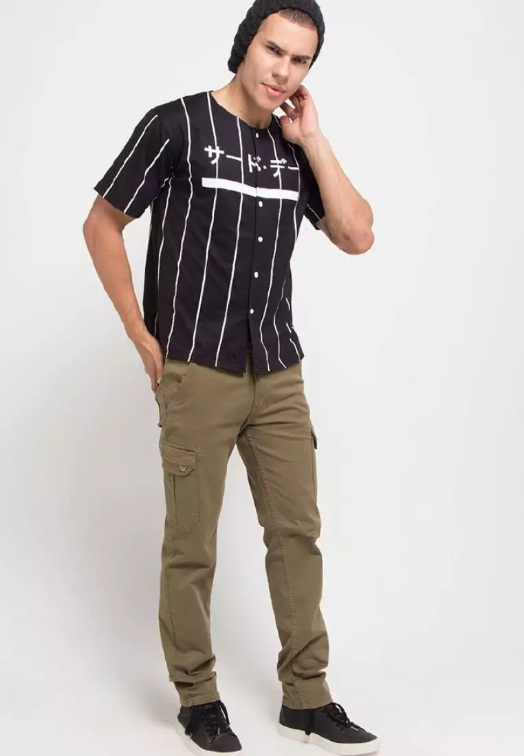 MTG50 men  katakana underline baseball jersey unisex pria