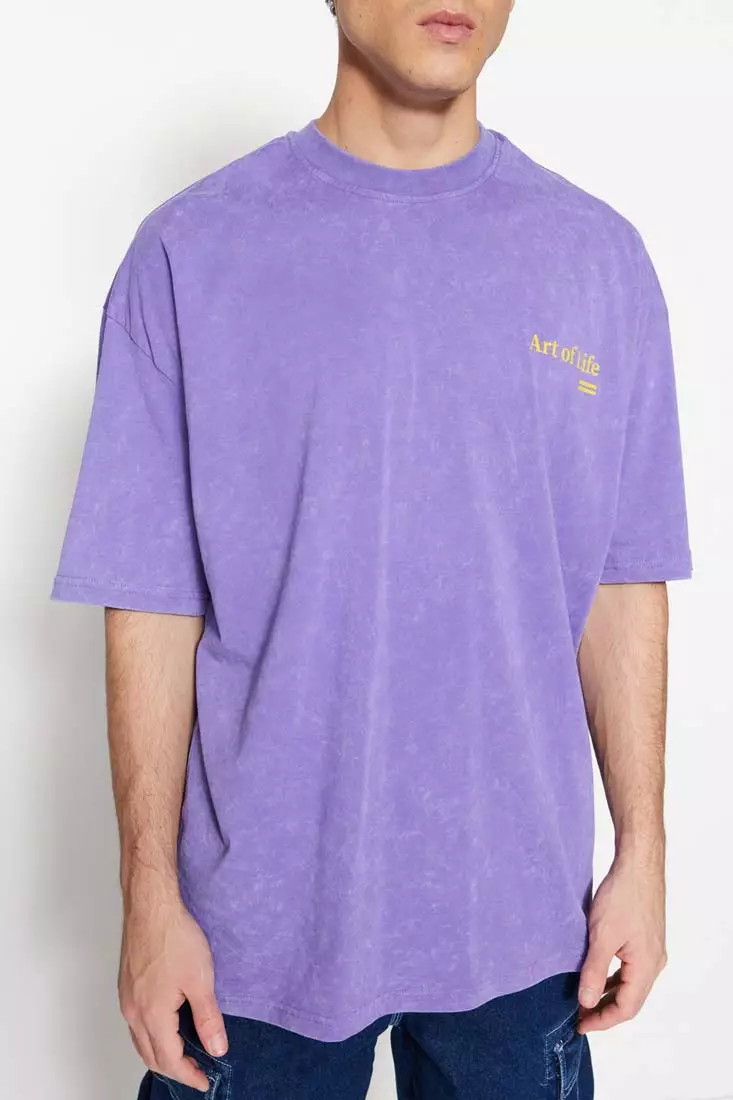 Faded-Effect Printed T-Shirt