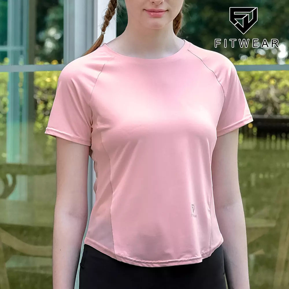 Fitwear Kaos Dryfit Olahraga Wanita HEIDI SIDE MESH  - PEACH