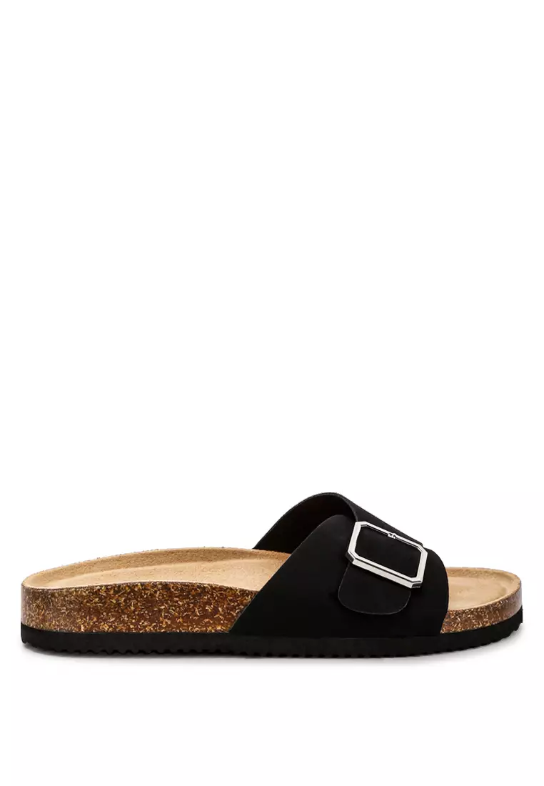Discount on London Rag  shoes - SKU: Black Adjustable Buckle Closure Flats