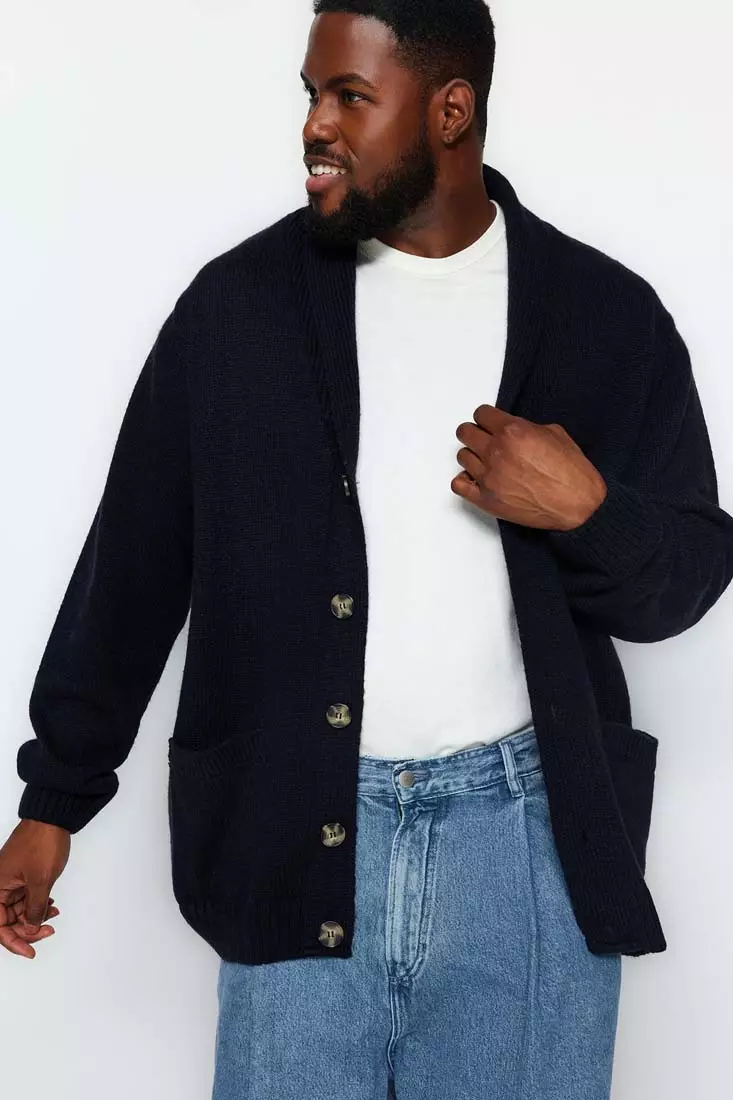 Navy cardigan sale plus size