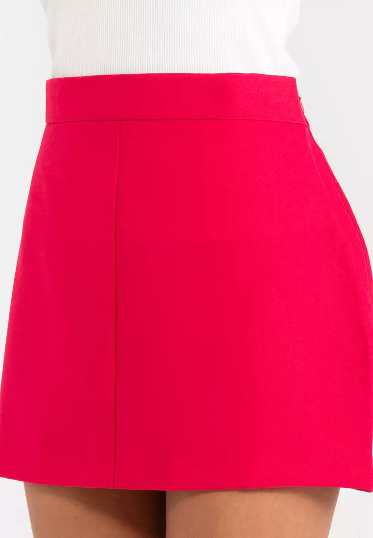 Petite Tailored Mini Suit Skirt