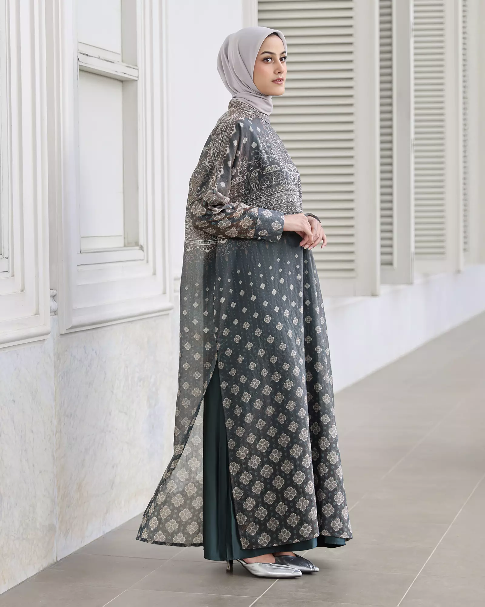 Geulis.id SERADIA KAFTAN SET / KAFTAN WANITA / BAJU LEBARAN - EMERALD