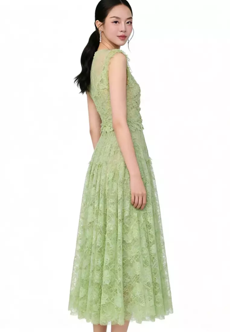 Lace Floral Maxi Dress CA26040210GR