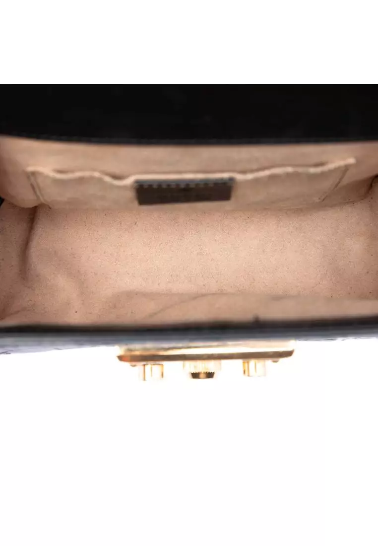 Pre-Loved Gucci Small Guccissima Padlock Crossbody