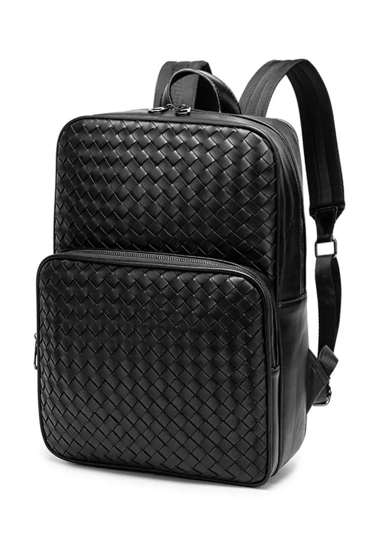 Woven Faux Leather Backpack ET-K4095