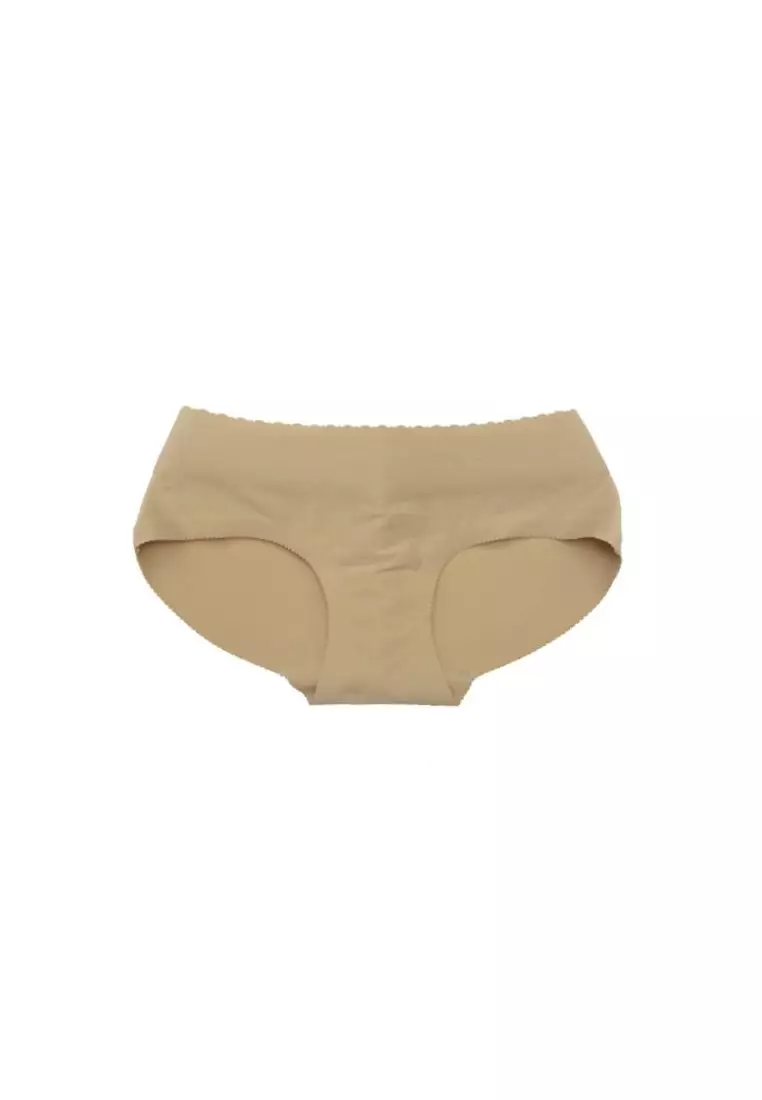 Kelsie Butt Lifter Low Waist Panties Seamless Padded Underwear Hip Pads Enhancer Panty in Nude