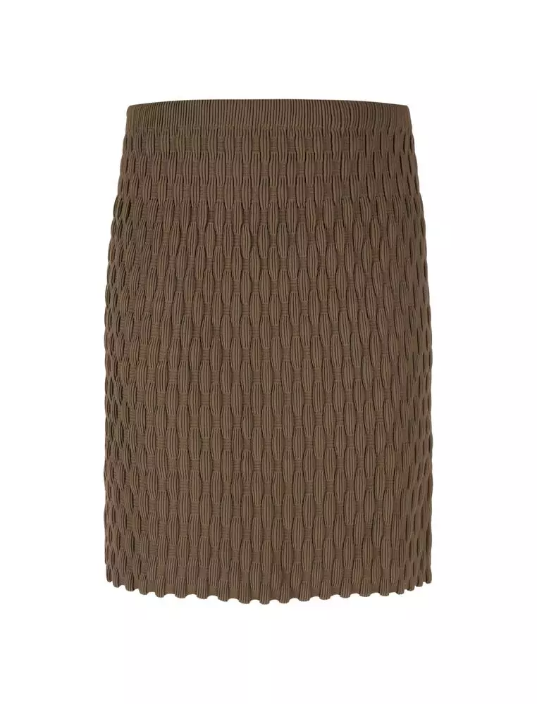 Pleated Midi Waist Skirt