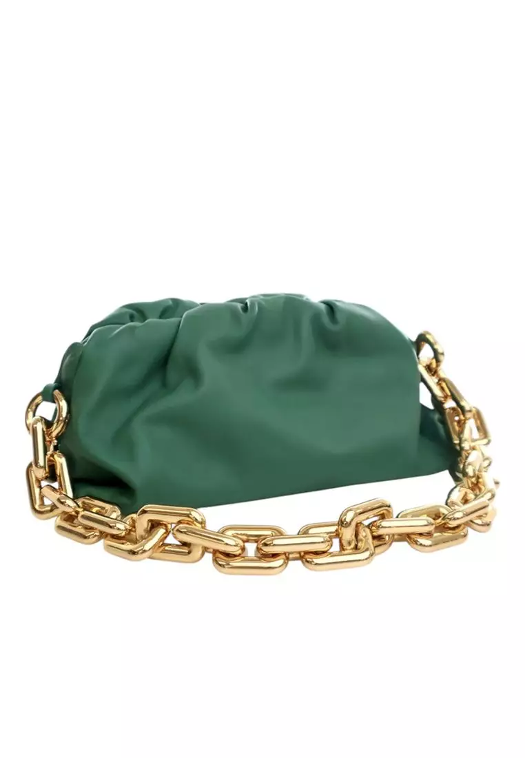 Pre-Loved Bottega Veneta Lambskin Chain Pouch