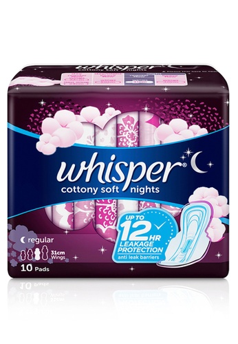 Buy Whisper Whisper Cottony Soft Night Clean X Long Overnight 10 Pads Sanitary Napkin 31cm With Wings 21 Online Zalora Philippines