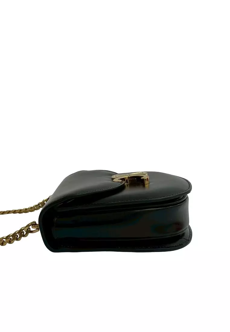 Pre-Loved Celine Teen Shiny Calfskin Triomphe Besace Clea Chain Crossbody
