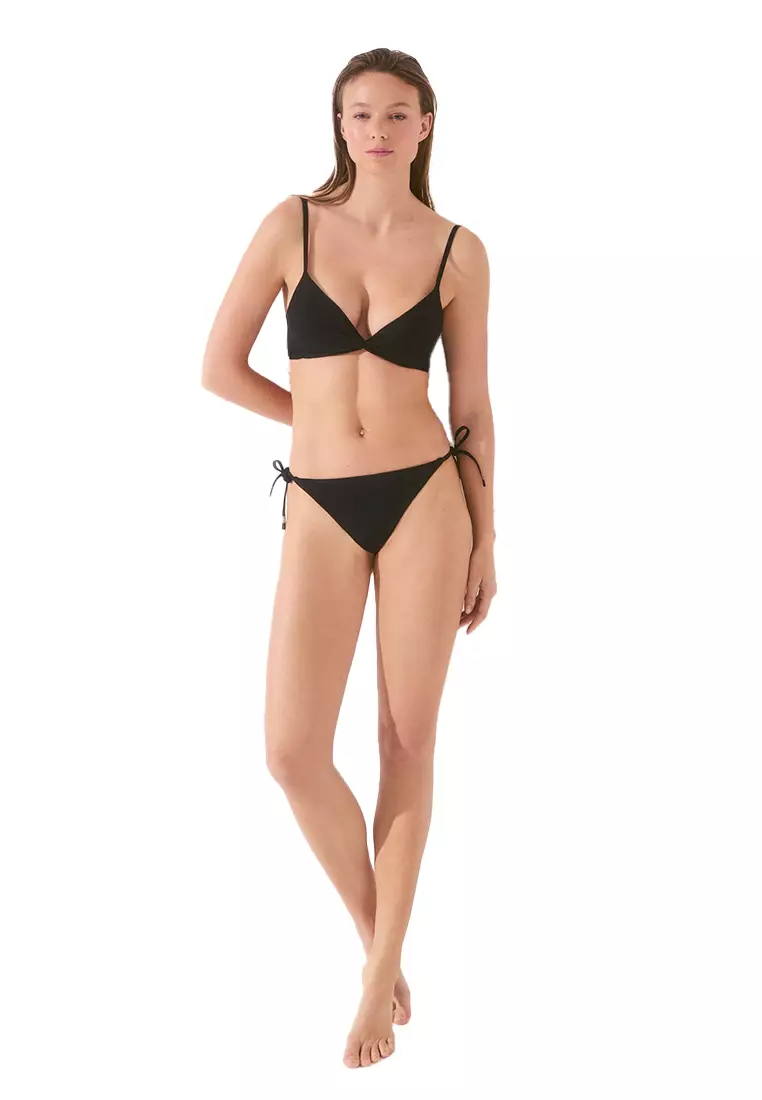 Black Brazilian Straps Bikini Panty