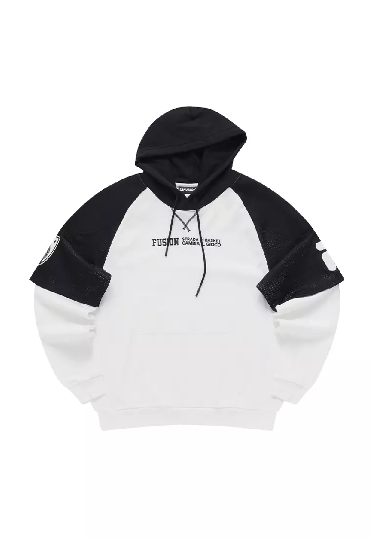 Buy FILA FILA FUSION Unisex UNIFORM INLINE Hoodie in White 2025