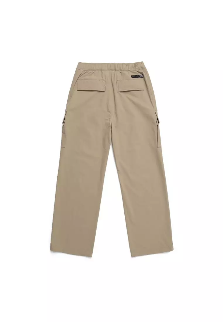 男女同款ARCHELON梭織彈性直腳長褲