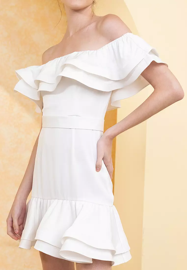 Zalora off hot sale shoulder dress