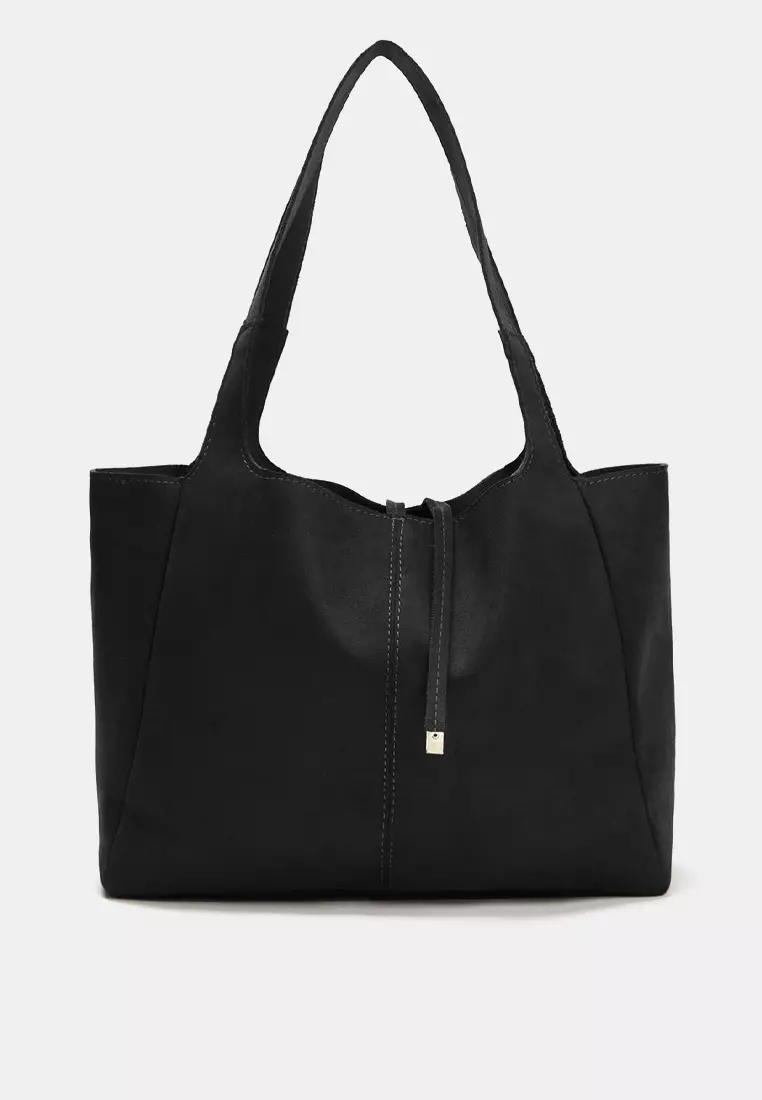 Faux Suede Shoulder Bag