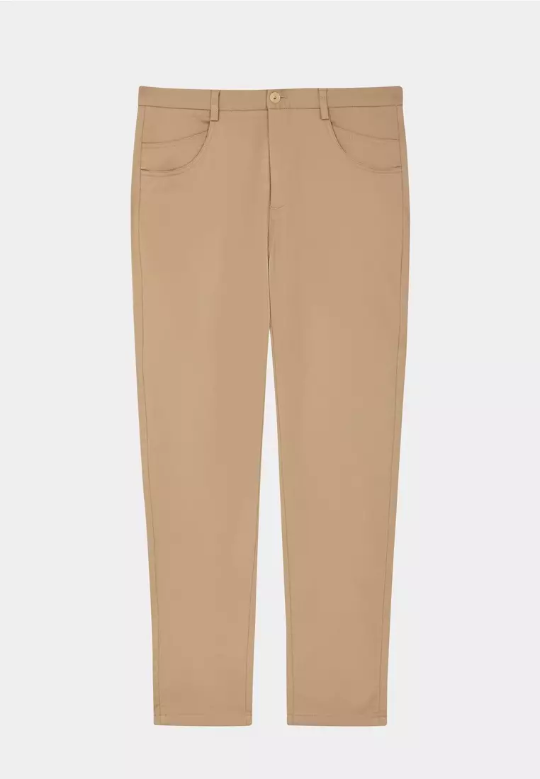 Khaki Slim Fit Stretch Chinos